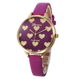 Women Casual Checkers Faux Leather Quartz Analog Wrist Watch