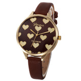 Women Casual Checkers Faux Leather Quartz Analog Wrist Watch