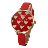 Women Casual Checkers Faux Leather Quartz Analog Wrist Watch