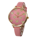 Women Casual Checkers Faux Leather Quartz Analog Wrist Watch
