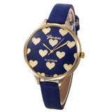 Women Casual Checkers Faux Leather Quartz Analog Wrist Watch