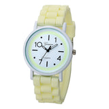 Geneva Roman Numerals Silicone Jelly Gel Quartz Analog Watch