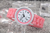 Geneva Roman Numerals Silicone Jelly Gel Quartz Analog Watch