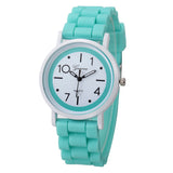 Geneva Roman Numerals Silicone Jelly Gel Quartz Analog Watch