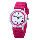 Geneva Roman Numerals Silicone Jelly Gel Quartz Analog Watch