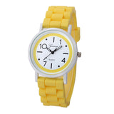 Geneva Roman Numerals Silicone Jelly Gel Quartz Analog Watch
