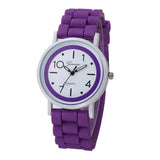 Geneva Roman Numerals Silicone Jelly Gel Quartz Analog Watch