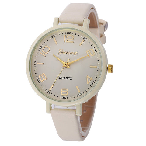 Women Casual Checkers Faux Leather Quartz Analog Wrist Watch