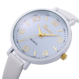 Women Casual Checkers Faux Leather Quartz Analog Wrist Watch
