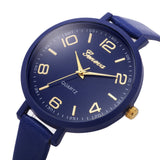 Women Casual Checkers Faux Leather Quartz Analog Wrist Watch