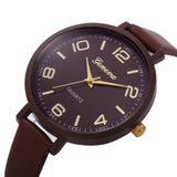Women Casual Checkers Faux Leather Quartz Analog Wrist Watch