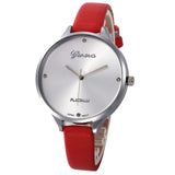 Women Casual Checkers Faux Leather Quartz Analog Wrist Watch