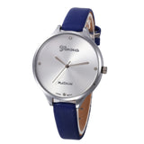Women Casual Checkers Faux Leather Quartz Analog Wrist Watch