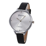 Women Casual Checkers Faux Leather Quartz Analog Wrist Watch