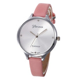 Women Casual Checkers Faux Leather Quartz Analog Wrist Watch