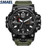 SMAEL Men's Watches New Style Brand Men LED Digital Quartz Watch Waterproof All Black Military Sport Man Clock Relogio Masculino