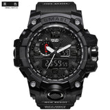 SMAEL Men's Watches New Style Brand Men LED Digital Quartz Watch Waterproof All Black Military Sport Man Clock Relogio Masculino