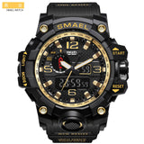 SMAEL Men's Watches New Style Brand Men LED Digital Quartz Watch Waterproof All Black Military Sport Man Clock Relogio Masculino