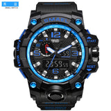 SMAEL Men's Watches New Style Brand Men LED Digital Quartz Watch Waterproof All Black Military Sport Man Clock Relogio Masculino